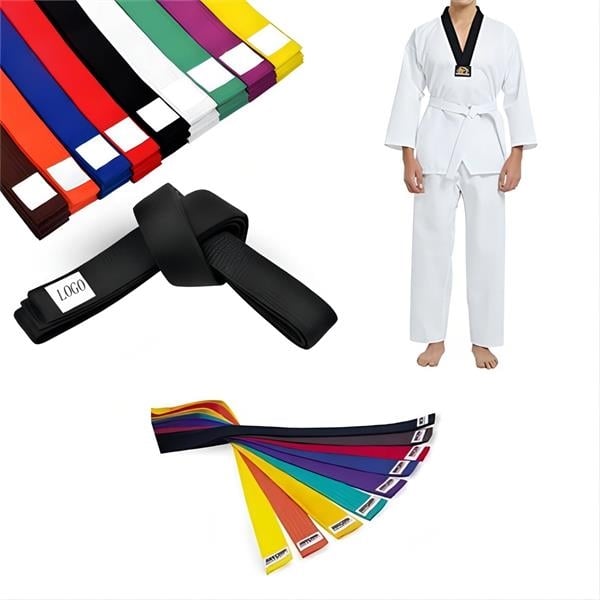 Double Wrap Karate Taekwondo Belt Embroidery 260cm Length